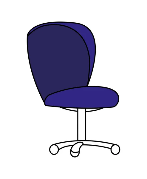Σχέδιο φορέα απομονωμένης μπλε καρέκλας — Διανυσματικό Αρχείο