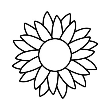 Ayçiçeği ikon vektör tasarımı