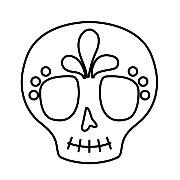 Изолированный мексиканский вектор черепа — стоковый вектор
