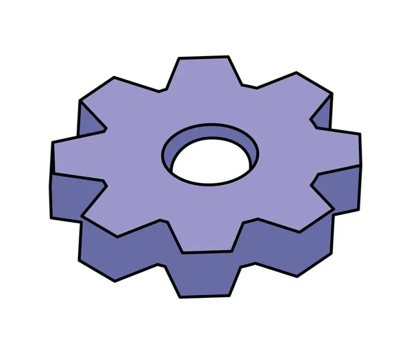 孤立金属齿轮矢量设计 — 图库矢量图片
