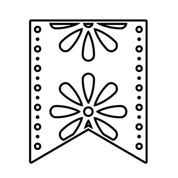 ラベルベクトルデザイン内の孤立した花 — ストックベクタ