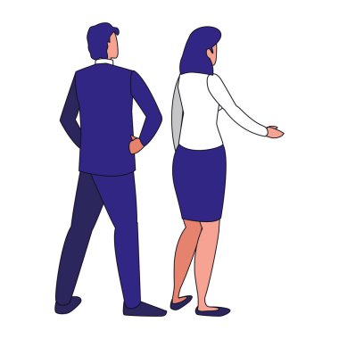 İzole edilmiş kadın ve erkek avatarı.