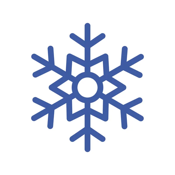 Kék hópehely téli szezon vektor tervezés — Stock Vector