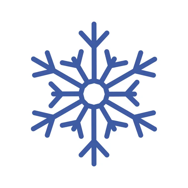Blauwe sneeuwvlok van het winterseizoen vector ontwerp — Stockvector