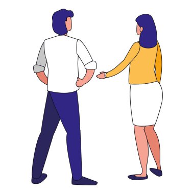 İzole edilmiş kadın ve erkek avatarı.