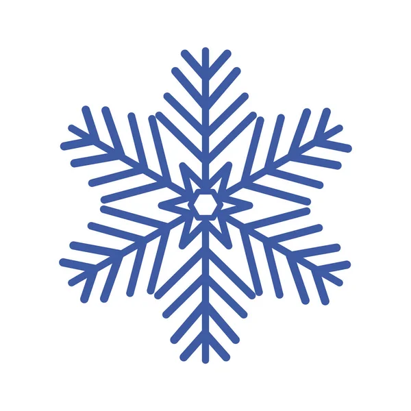Modrá sněhová vločka zimního období vektorové konstrukce — Stockový vektor