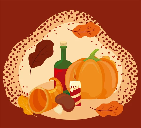 Alimentation de la saison d'automne conception vectorielle — Image vectorielle