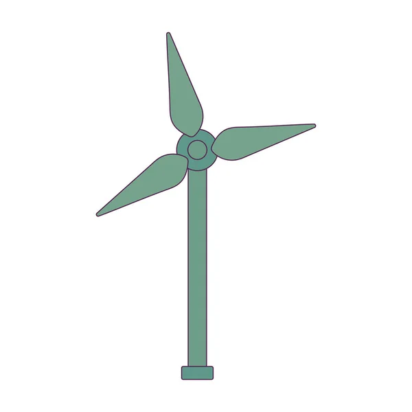 Geïsoleerde eco windmolen vector ontwerp — Stockvector