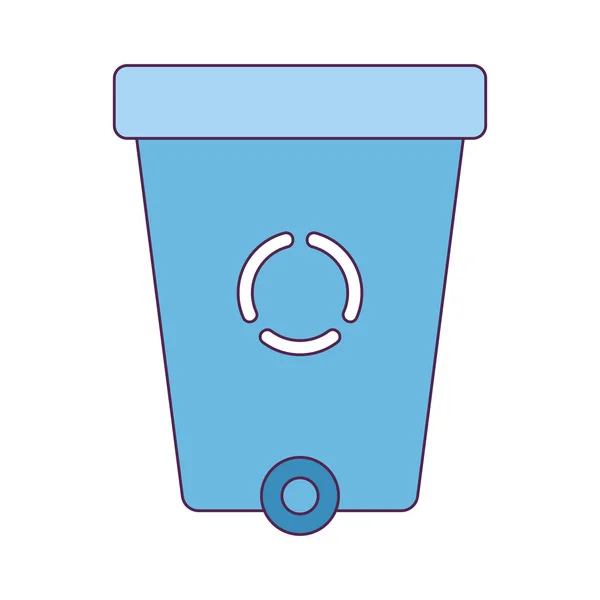 Design de vetor de lixo reciclado isolado — Vetor de Stock