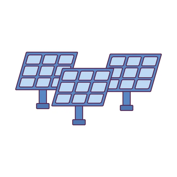 Isolated solar panels vector design — Stock Vector