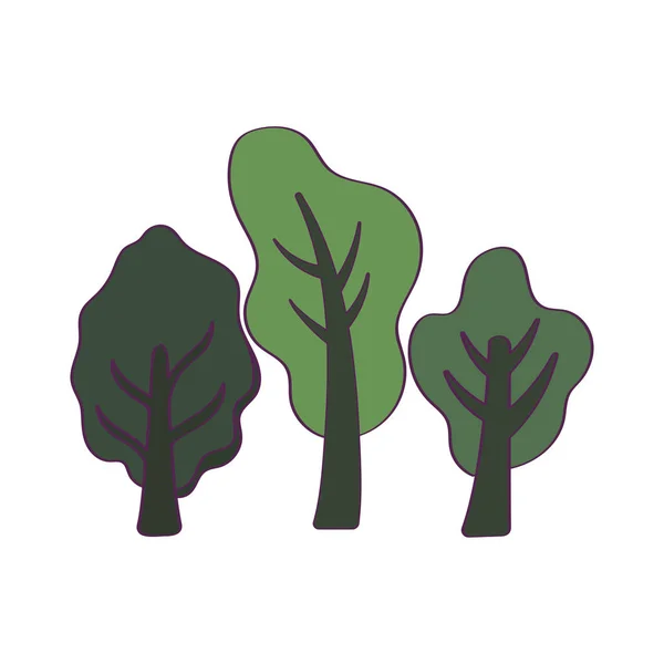 İzole mevsim ağaçları vektör tasarımı — Stok Vektör