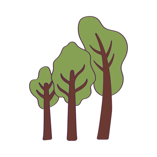 Diseño vectorial de árboles de temporada aislada — Vector de stock