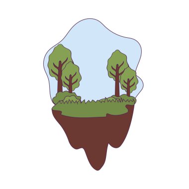 İzole mevsim ağaçları vektör tasarımı