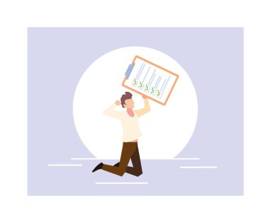 genç adam bir Pano holding