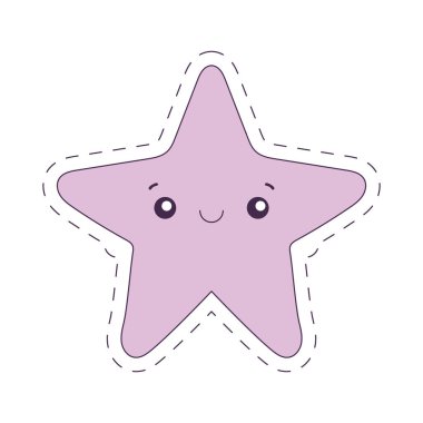 Kawaii yıldız çizgi film vektör tasarımı