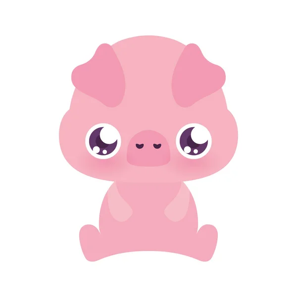 Cute pig cartoon vector design — ストックベクタ