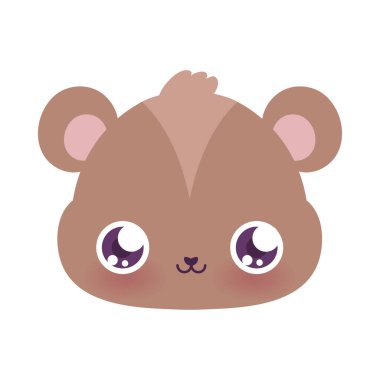 Sevimli ayı çizgi film vektör tasarımı