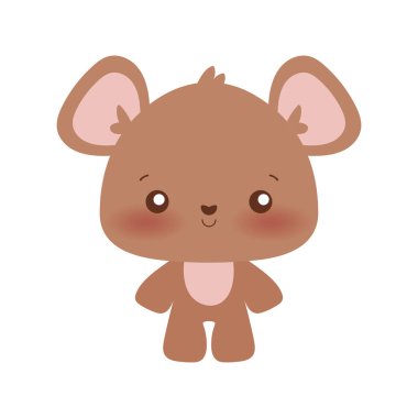 Sevimli ayı çizgi film vektör tasarımı