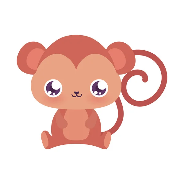 Aranyos majom rajzfilm vektor tervezés — Stock Vector