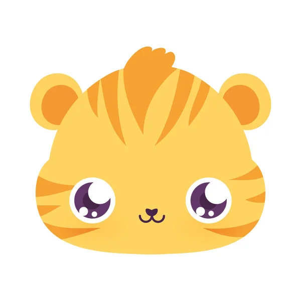 Lindo diseño de vectores de dibujos animados tigre — Vector de stock