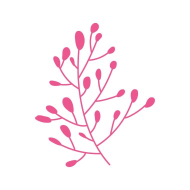 İzole edilmiş doğal yaprak vektör tasarımı