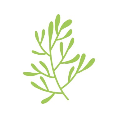 İzole edilmiş doğal yaprak vektör tasarımı