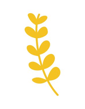 İzole edilmiş doğal yaprak vektör tasarımı