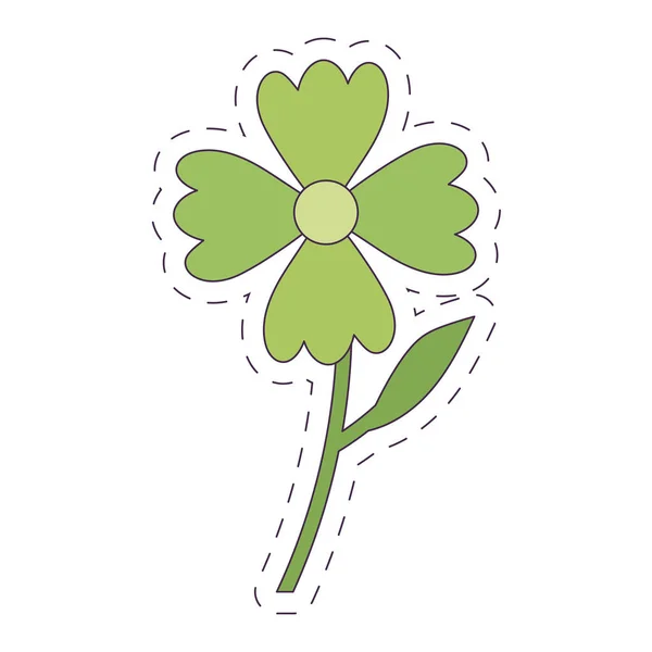 Isolerad naturlig grön blomma vektor design — Stock vektor