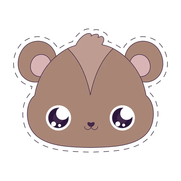 Kawaii oso diseño de vectores de dibujos animados — Vector de stock