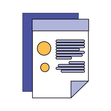 İzole edilmiş veri belgesi vektör tasarımı