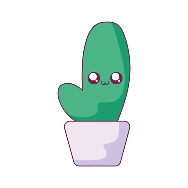 Kawaii cactus dessin animé vecteur design — Image vectorielle