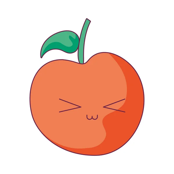 Kawaii pomme dessin animé vecteur design — Image vectorielle