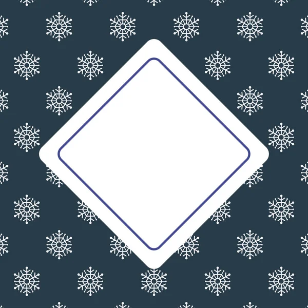 Azul y blanco copos de nieve fondo de invierno temporada vector de diseño — Vector de stock