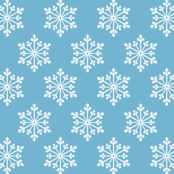 Flocos de neve azul e branco fundo de inverno temporada projeto vetorial — Vetor de Stock