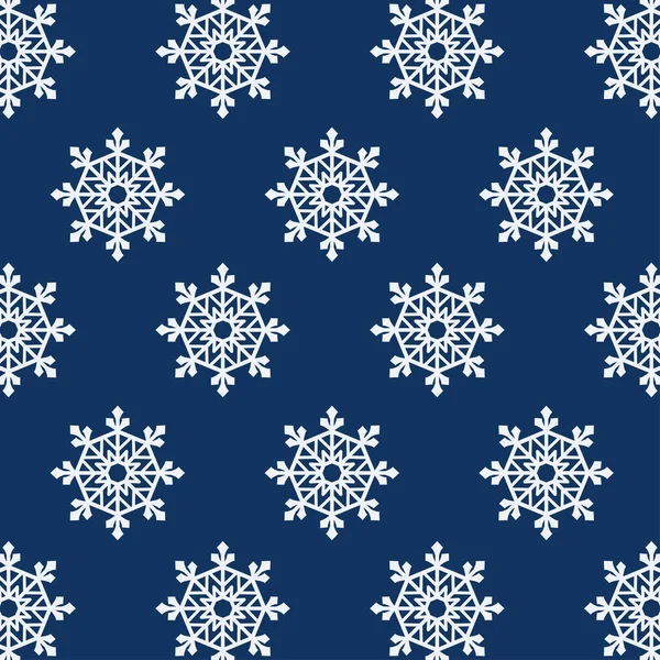 Blue and white snowflakes background of winter season vector design — Stock Vector