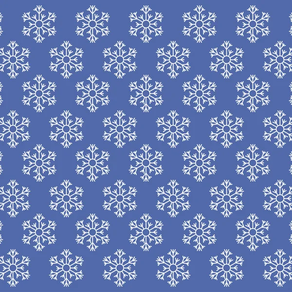 Blue and white snowflakes background of winter season vector design — 스톡 벡터