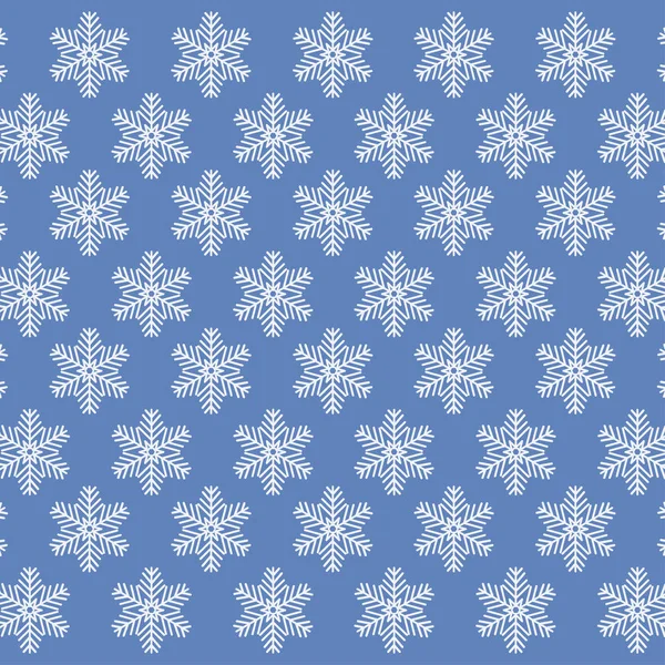 Blue and white snowflakes background of winter season vector design — Stock Vector