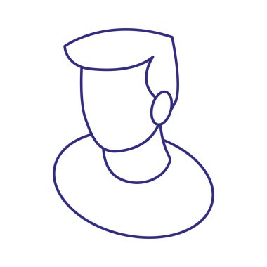 İzole edilmiş insan avatar profil vektör tasarımı