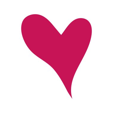 İzole kalp ikonu vektör tasarımı