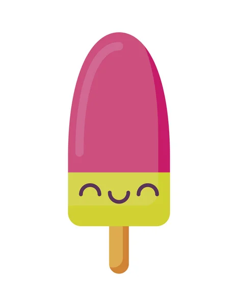 Kawaii popsicle cartoon vector design — Stock Vector