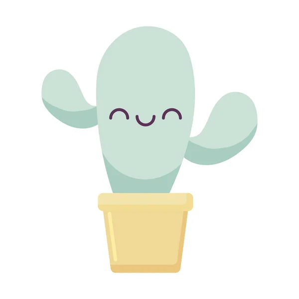 Kawaii cactus dessin animé vecteur design — Image vectorielle