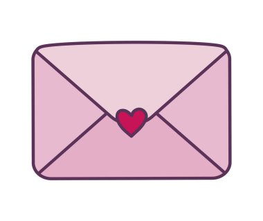 Kalp vektör tasarımlı aşk kartı