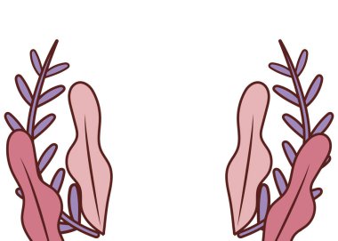 İzole edilmiş pembe yaprak vektör tasarımı