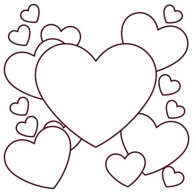 İzole kalp vektör tasarımı