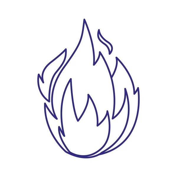 Isoliertes Flammensymbol-Vektor-Design — Stockvektor