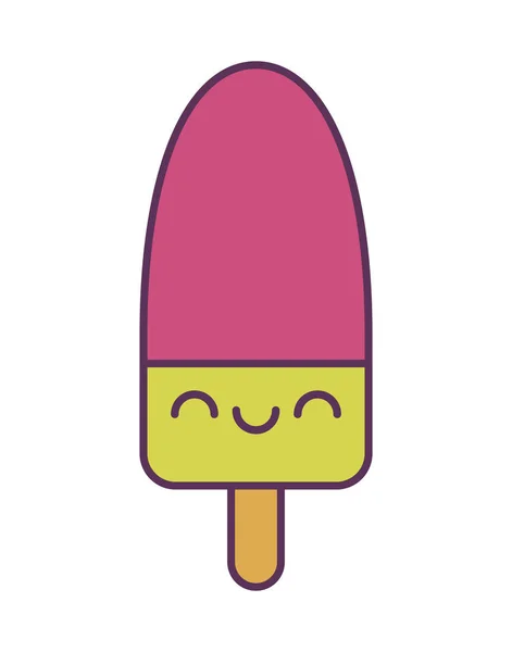 Kawaii popsicle cartoon vector design — Stock Vector