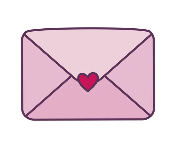 Cartolina d'amore con cuore vettoriale — Vettoriale Stock