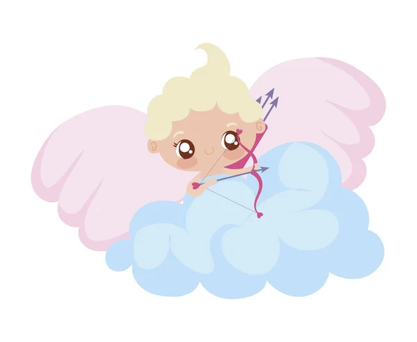 Baby cupid cartoon vector design — 스톡 벡터