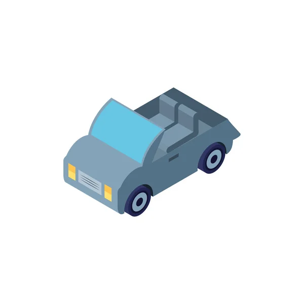 Coche descapotable sobre fondo blanco — Vector de stock