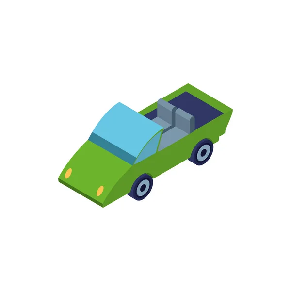 Coche descapotable sobre fondo blanco — Vector de stock